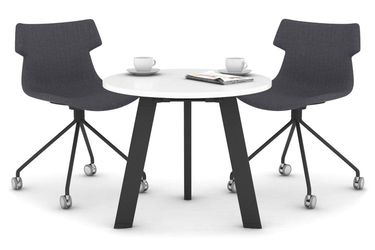 Switch Round Meeting Table [700 mm] Jasonl black leg white 