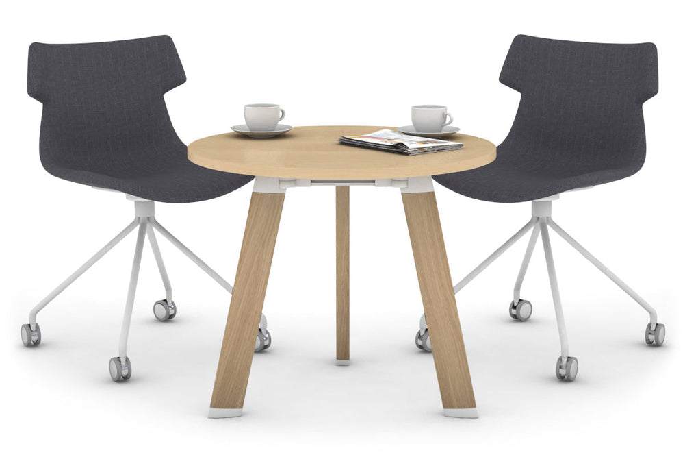 Switch Round Meeting Table [800 mm]-wood imprint leg maple 