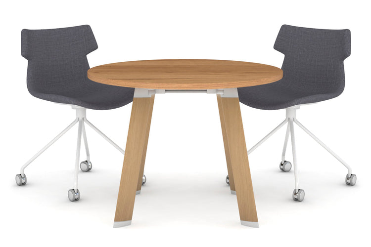 Switch Round Meeting Table [800 mm] Jasonl wood imprint leg salvage oak 
