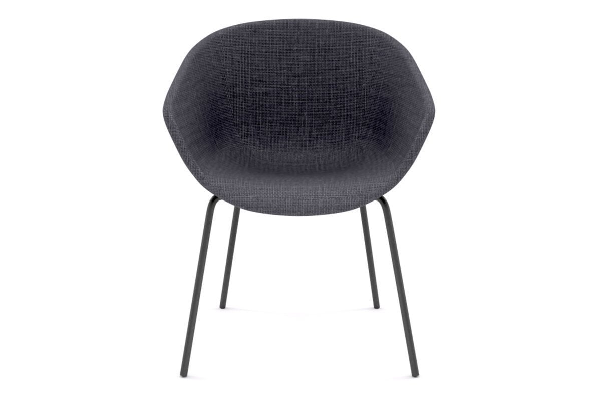 Teddy Fabric Tub Chair - 4 Leg Base Jasonl grey upholstered black 