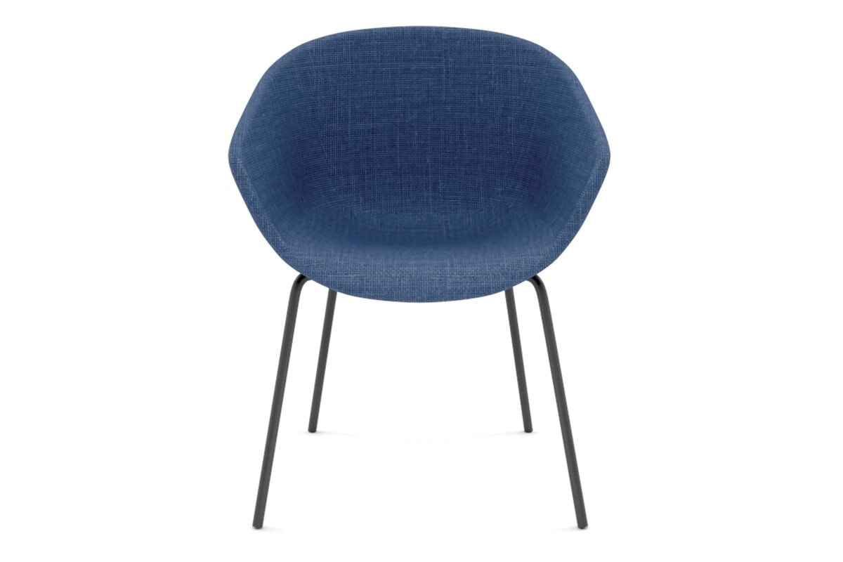 Teddy Fabric Tub Chair - 4 Leg Base Jasonl blue upholstered black 