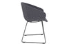Teddy Fabric Tub Chair - Sled Base - Thumbnail 4 