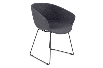  - Teddy Fabric Tub Chair - Sled Base - 1