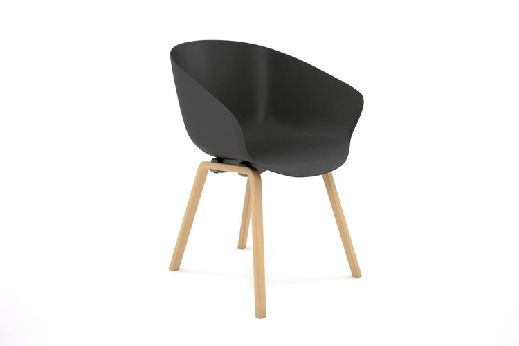 Teddy Plastic Tub Chair - 4 Leg Base Jasonl natural wood leg black 
