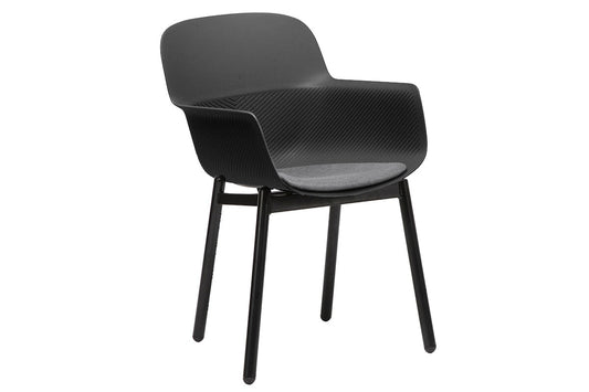 Tommy Tub Chair - 4 Leg Jasonl black with pad 