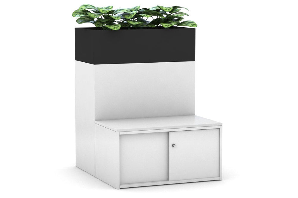 Uniform 4 Door Booth Seat + Planter Box [Black Handle]-black  