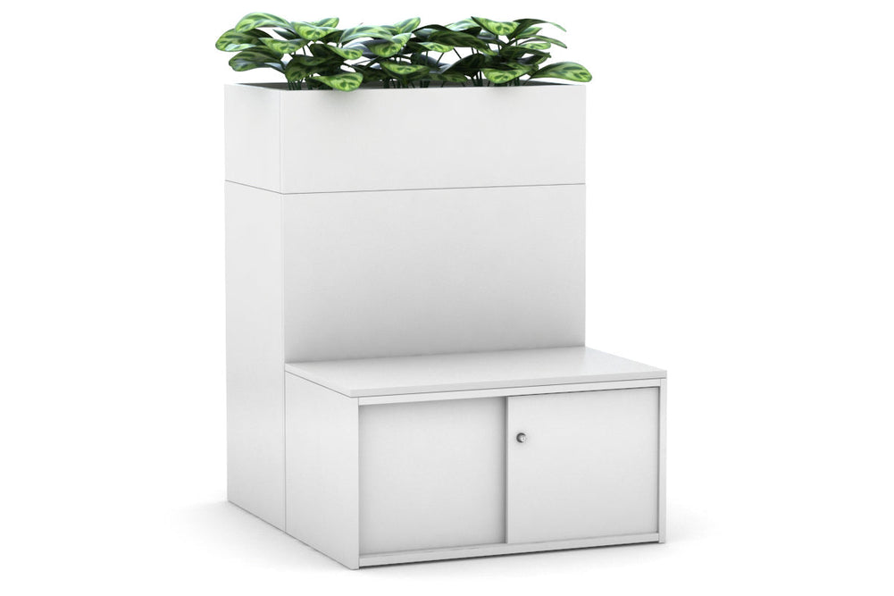 Uniform 4 Door Booth Seat + Planter Box [Black Handle]-black  