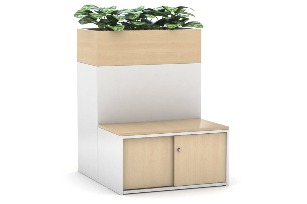 Uniform 4 Door Booth Seat + Planter Box [Black Handle]-black  