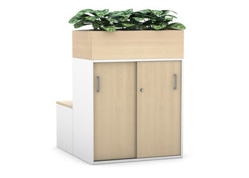 Uniform 4 Door Booth Seat + Planter Box [Silver Handle] Jasonl maple 