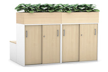  - Uniform 8 Door Booth Seat + Planter Box [Silver Handle] - 1