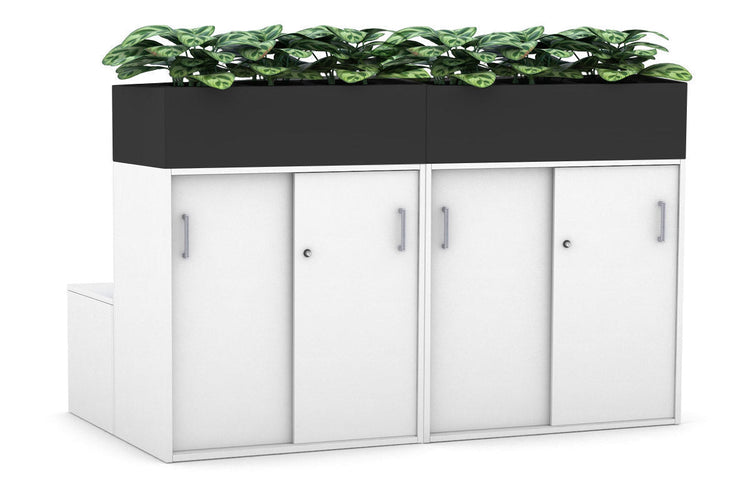 Uniform 8 Door Booth Seat + Planter Box [Silver Handle] Jasonl black 