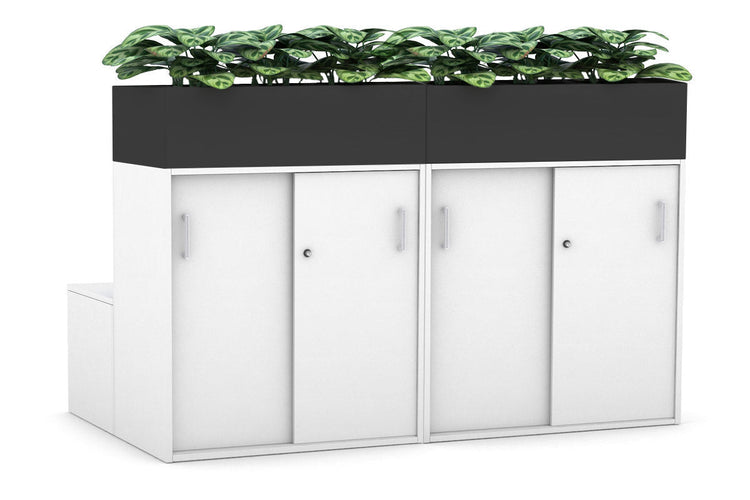 Uniform 8 Door Booth Seat + Planter Box [White Handle] Jasonl black 