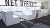 Uniform Activity Module - Med Sliding 2 Door Credenza with Low Sliding 2 Door Credenza [Black Handle] - Thumbnail 7 