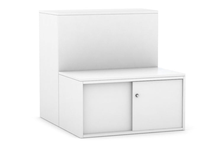 Uniform Activity Module - Med Sliding 2 Door Credenza with Low Sliding 2 Door Credenza [Black Handle] Jasonl 