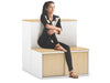 Uniform Activity Module - Med Sliding 2 Door Credenza with Low Sliding 2 Door Credenza [Black Handle] - Thumbnail 1 