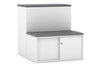 Uniform Activity Module - Med Sliding 2 Door Credenza with Low Sliding 2 Door Credenza - Seat Cushion [Black Handle] - Thumbnail 20 
