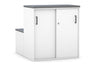 Uniform Activity Module - Med Sliding 2 Door Credenza with Low Sliding 2 Door Credenza - Seat Cushion [Black Handle] - Thumbnail 18 
