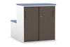 Uniform Activity Module - Med Sliding 2 Door Credenza with Low Sliding 2 Door Credenza - Seat Cushion [Black Handle] - Thumbnail 10 