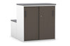 Uniform Activity Module - Med Sliding 2 Door Credenza with Low Sliding 2 Door Credenza - Seat Cushion [Black Handle] - Thumbnail 22 