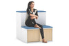 Uniform Activity Module - Med Sliding 2 Door Credenza with Low Sliding 2 Door Credenza - Seat Cushion [Black Handle] - Thumbnail 1 