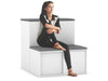 Uniform Activity Module - Med Sliding 2 Door Credenza with Low Sliding 2 Door Credenza - Seat Cushion [Black Handle] - Thumbnail 17 