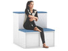 Uniform Activity Module - Med Sliding 2 Door Credenza with Low Sliding 2 Door Credenza - Seat Cushion [Black Handle] - Thumbnail 5 