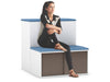 Uniform Activity Module - Med Sliding 2 Door Credenza with Low Sliding 2 Door Credenza - Seat Cushion [Black Handle] - Thumbnail 9 