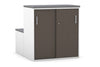 Uniform Activity Module - Med Sliding 2 Door Credenza With Low Sliding 2 Door Credenza - Seat Cushion [Silver Handle] - Thumbnail 22 