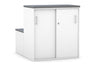 Uniform Activity Module - Med Sliding 2 Door Credenza With Low Sliding 2 Door Credenza - Seat Cushion [Silver Handle] - Thumbnail 18 