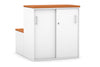 Uniform Activity Module - Med Sliding 2 Door Credenza With Low Sliding 2 Door Credenza - Seat Cushion [White Handle] - Thumbnail 29 