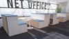 Uniform Activity Module - Med Sliding 2 Door Credenza With Low Sliding 2 Door Credenza - Seat Cushion [White Handle] - Thumbnail 2 