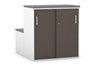 Uniform Activity Module - Med Sliding 2 Door Credenza With Low Sliding 2 Door Credenza - Seat Cushion [White Handle] - Thumbnail 13 