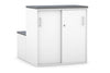 Uniform Activity Module - Med Sliding 2 Door Credenza With Low Sliding 2 Door Credenza - Seat Cushion [White Handle] - Thumbnail 18 