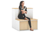 Uniform Activity Module - Med Sliding 2 Door Credenza with Low Sliding 2 Door Credenza [Silver Handle] - Thumbnail 1 