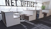 Uniform Activity Module - Med Sliding 2 Door Credenza with Low Sliding 2 Door Credenza [Silver Handle] - Thumbnail 12 