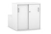 Uniform Activity Module - Med Sliding 2 Door Credenza with Low Sliding 2 Door Credenza [Silver Handle] - Thumbnail 5 