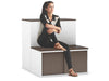 Uniform Activity Module - Med Sliding 2 Door Credenza with Low Sliding 2 Door Credenza [Silver Handle] - Thumbnail 9 