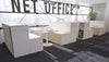 Uniform Activity Module - Med Sliding 2 Door Credenza with Low Sliding 2 Door Credenza [Silver Handle] - Thumbnail 2 