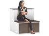 Uniform Activity Module - Med Sliding 2 Door Credenza with Low Sliding 2 Door Credenza [White Handle] - Thumbnail 9 