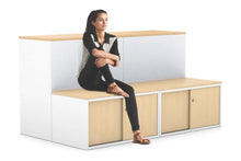  - Uniform Activity Module -  Med Sliding 4 Door Credenza with Low Sliding 4 Door Credenza - 1