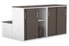 Uniform Activity Module -  Med Sliding 4 Door Credenza with Low Sliding 4 Door Credenza - Thumbnail 12 