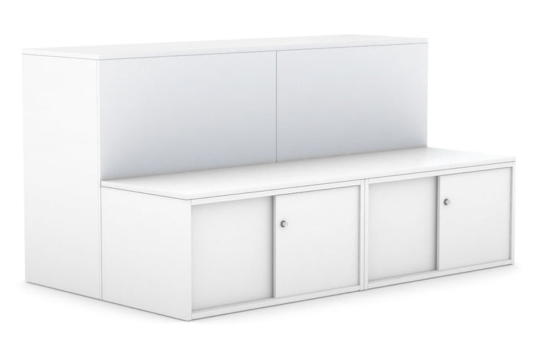 Uniform Activity Module - Med Sliding 4 Door Credenza with Low Sliding 4 Door Credenza Jasonl 