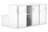 Uniform Activity Module -  Med Sliding 4 Door Credenza with Low Sliding 4 Door Credenza - Thumbnail 8 