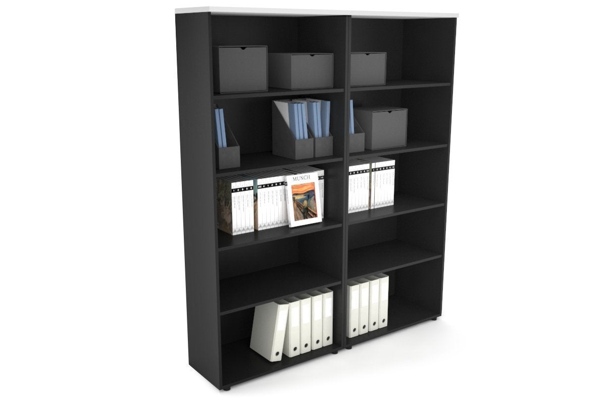 Uniform Large Open Bookcase [1600W x 1870H x 350D] Jasonl Black white 