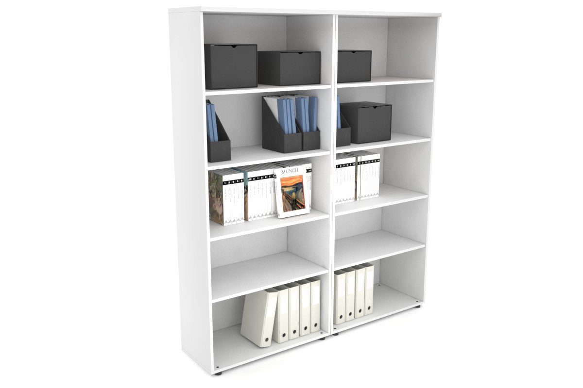 Uniform Large Open Bookcase [1600W x 1870H x 350D] Jasonl White white 
