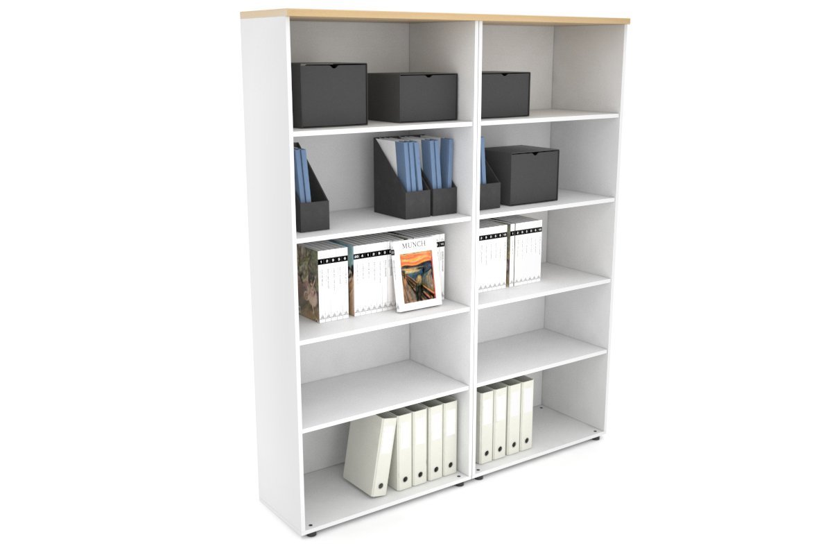 Uniform Large Open Bookcase [1600W x 1870H x 350D] Jasonl White maple 