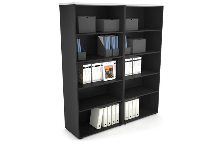 Uniform Large Open Bookcase [1600W x 1870H x 450D] Jasonl Black white 