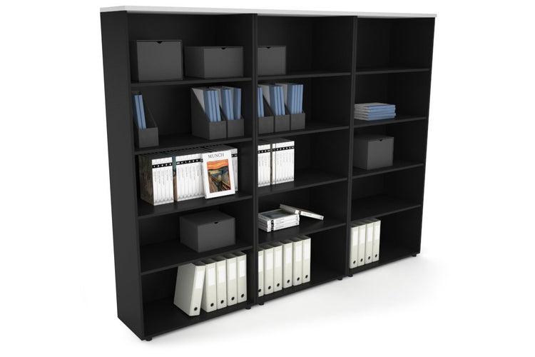Uniform Large Open Bookcase [2400W x 1870H x 350D] Jasonl Black white 