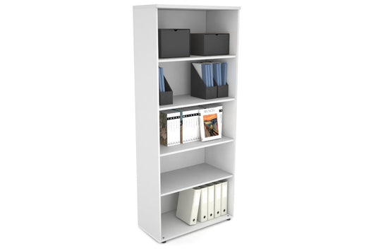 Uniform Large Open Bookcase [800W x 1870H x 350D] Jasonl White white 