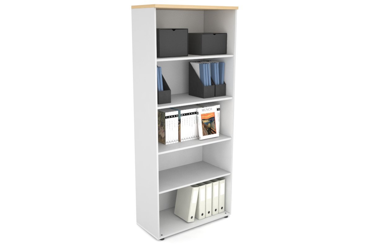 Uniform Large Open Bookcase [800W x 1870H x 350D] Jasonl White maple 